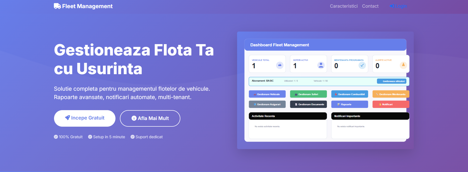 Fleetly.ro  – Sistem Profesional de Gestiune Flote Auto