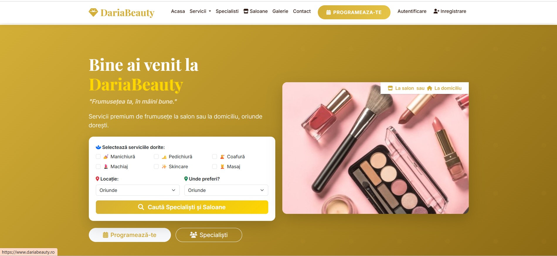DariaBeauty.ro  – Servicii Premium de Frumusețe la Salon sau Domiciliu