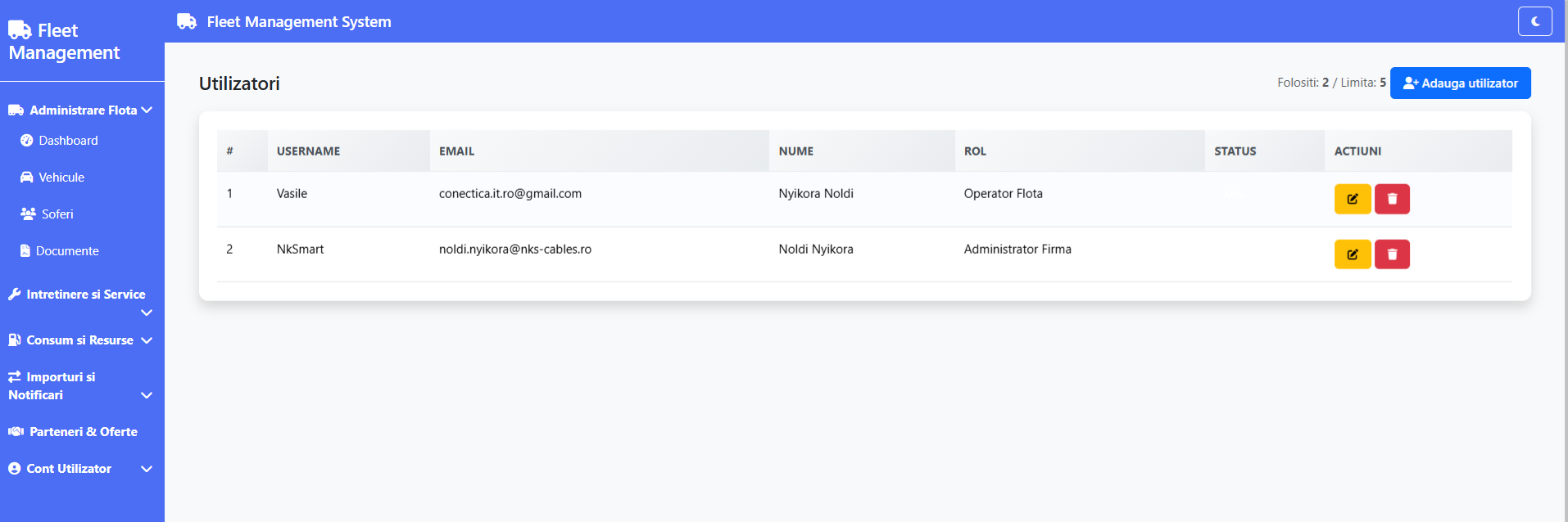 Fleetly.ro  – Sistem Profesional de Gestiune Flote Auto